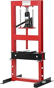 6-Ton Hydraulic Press, H-Frame Bearing Press, Adjustable Working Table Height, Strong Load Capacity, for Car Repair Garage