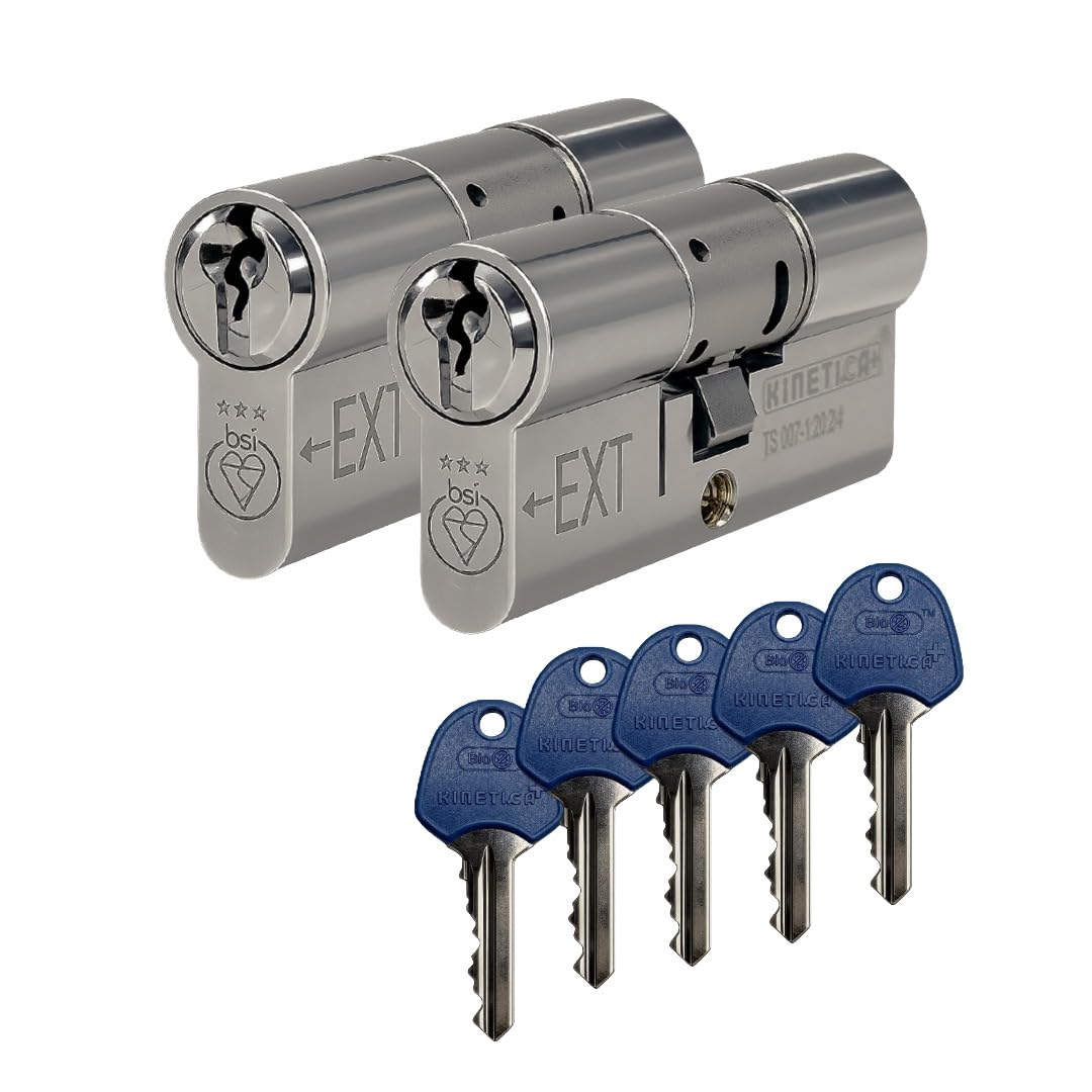 UAP 3 Star Keyed Alike Euro Cylinder Lock Pack, Satin Nickel, 35EX/60(95mm)