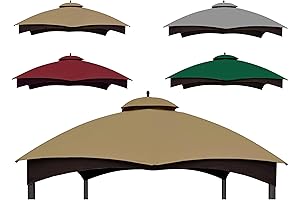 SCOCANOPY Khaki Replacement Canopy for Lowe's Allen Roth 10' x 12' Gazebo...