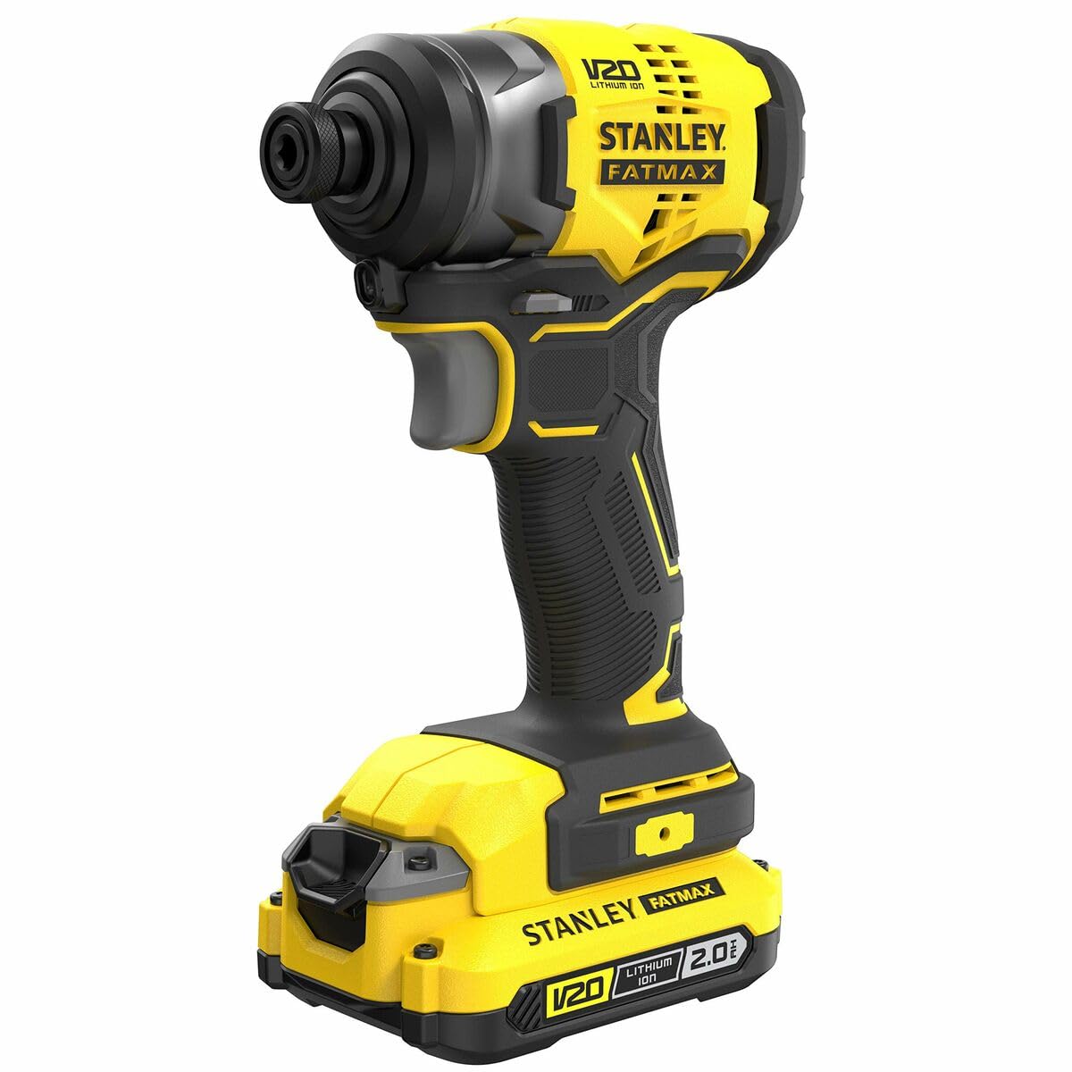 STANLEY FATMAX SFMCF810D2K-QW - Atornillador de Impacto 18V, Motor Brushless, 170 Nm 3500 ips/min, 1 Maletín 2 Baterías 2Ah 1 Cargador Gama FATMAX V20