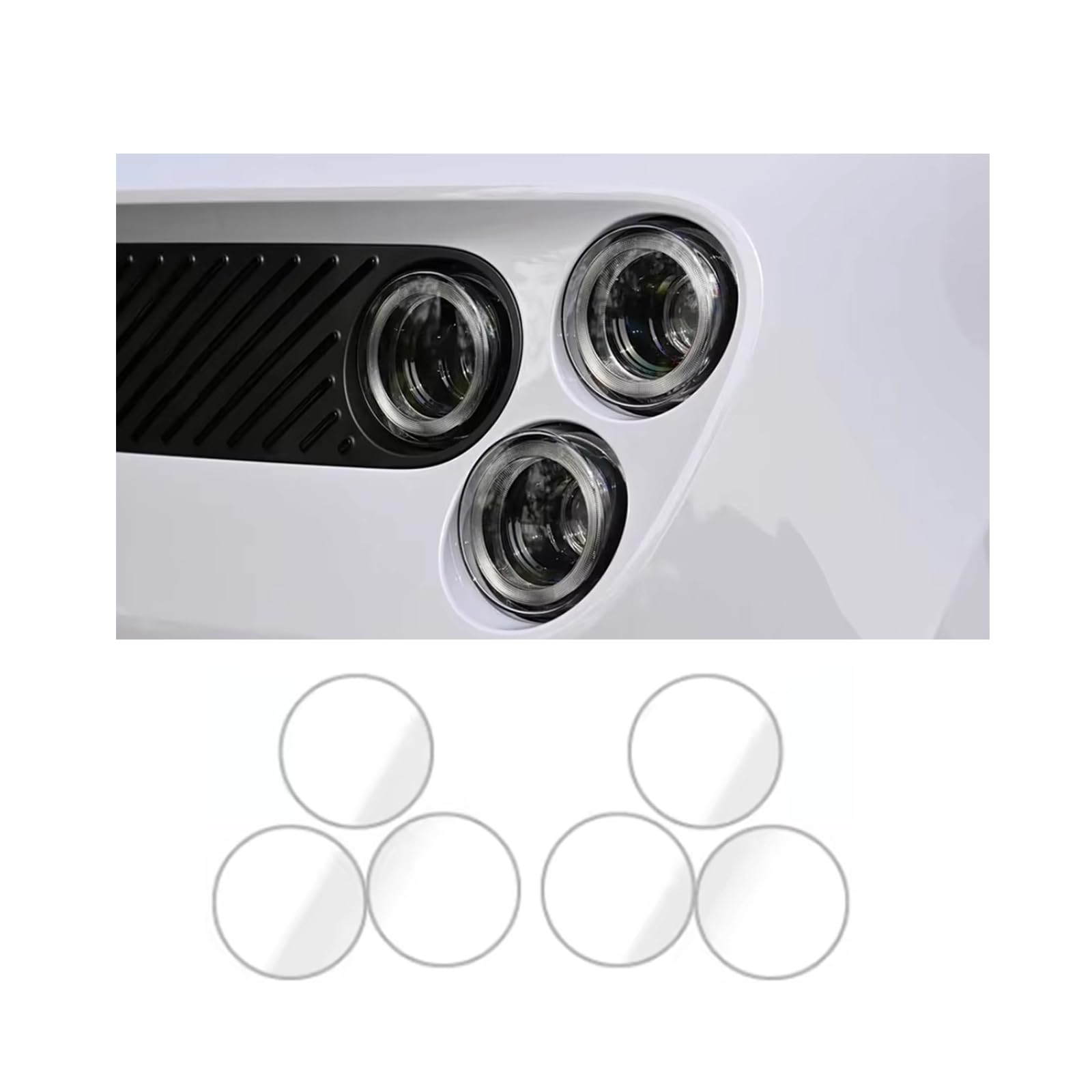 Headlight Film for NIO Firefly 2025-2026, 1Set Transparent/Smoke Black Car Headlight TPU Protective Film