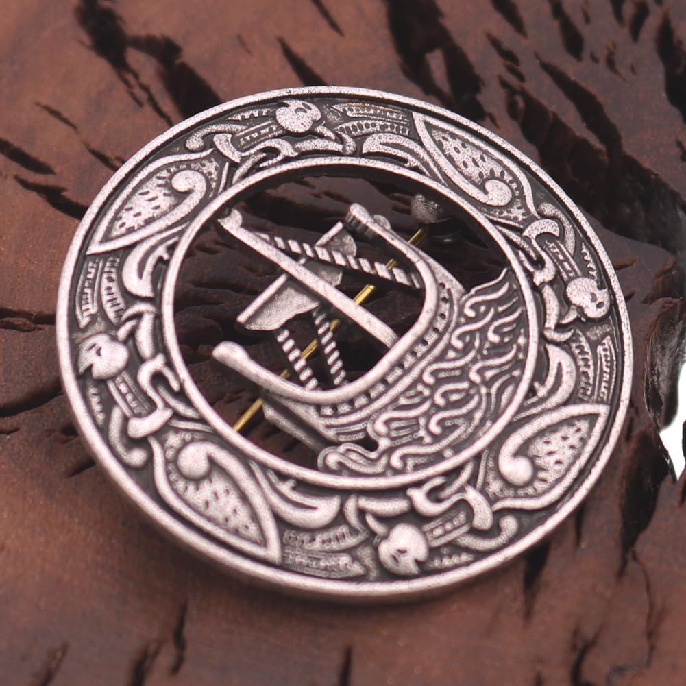Broche de vela retro punk nórdico Odin para hombre, accesorio de fiesta de hip hop rock — view 2