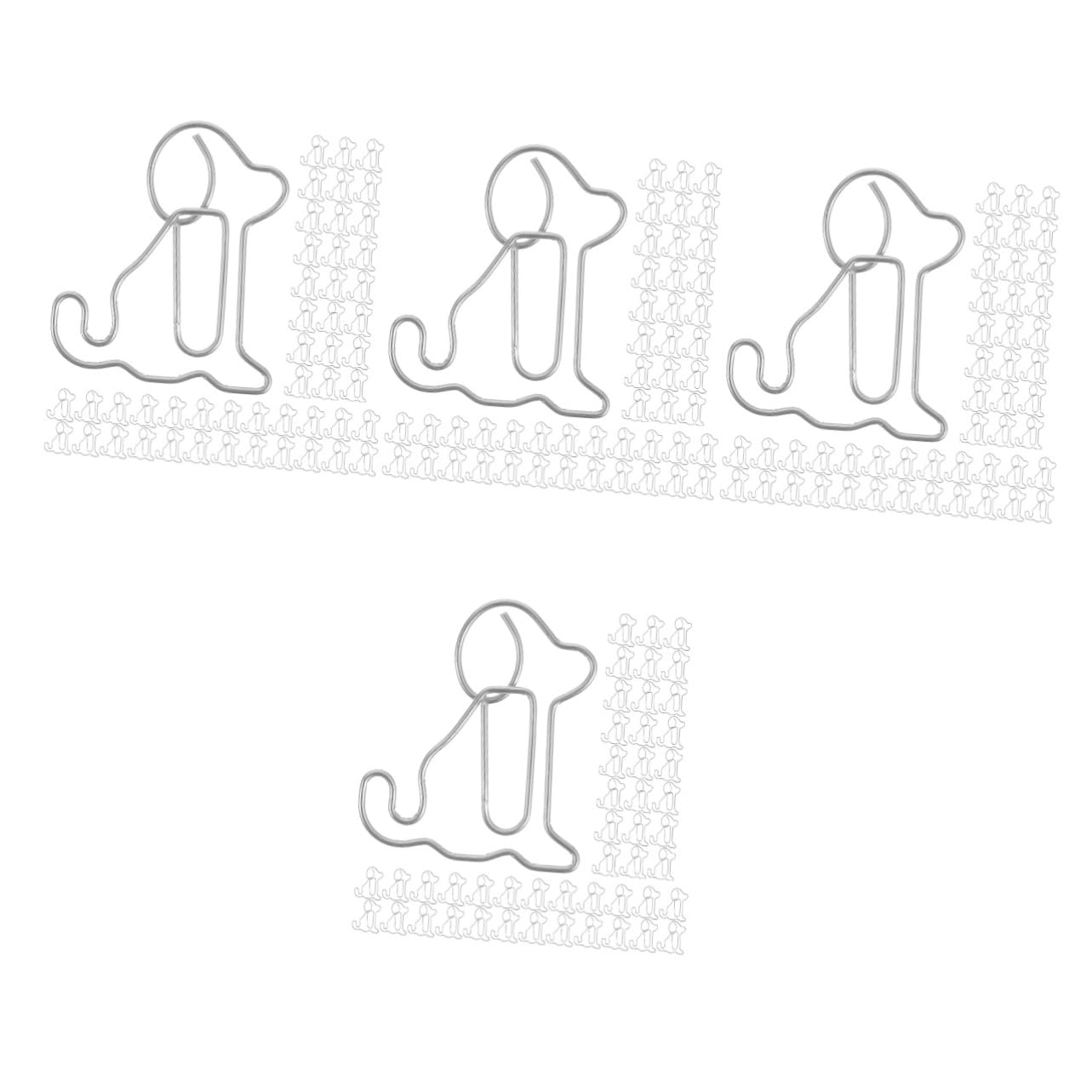 STOBAZA 400pezzi Clips Da Ufficio Forma Di Cane Da Creativi e Decorativi Fermagli Per Documenti Versatili e Riutilizzabili Per Studio e Casa