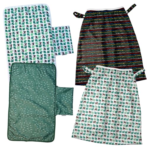 Mama Koala 2 Pack Reusable Pail Liners, with 2 Pack Changing Pad Liners