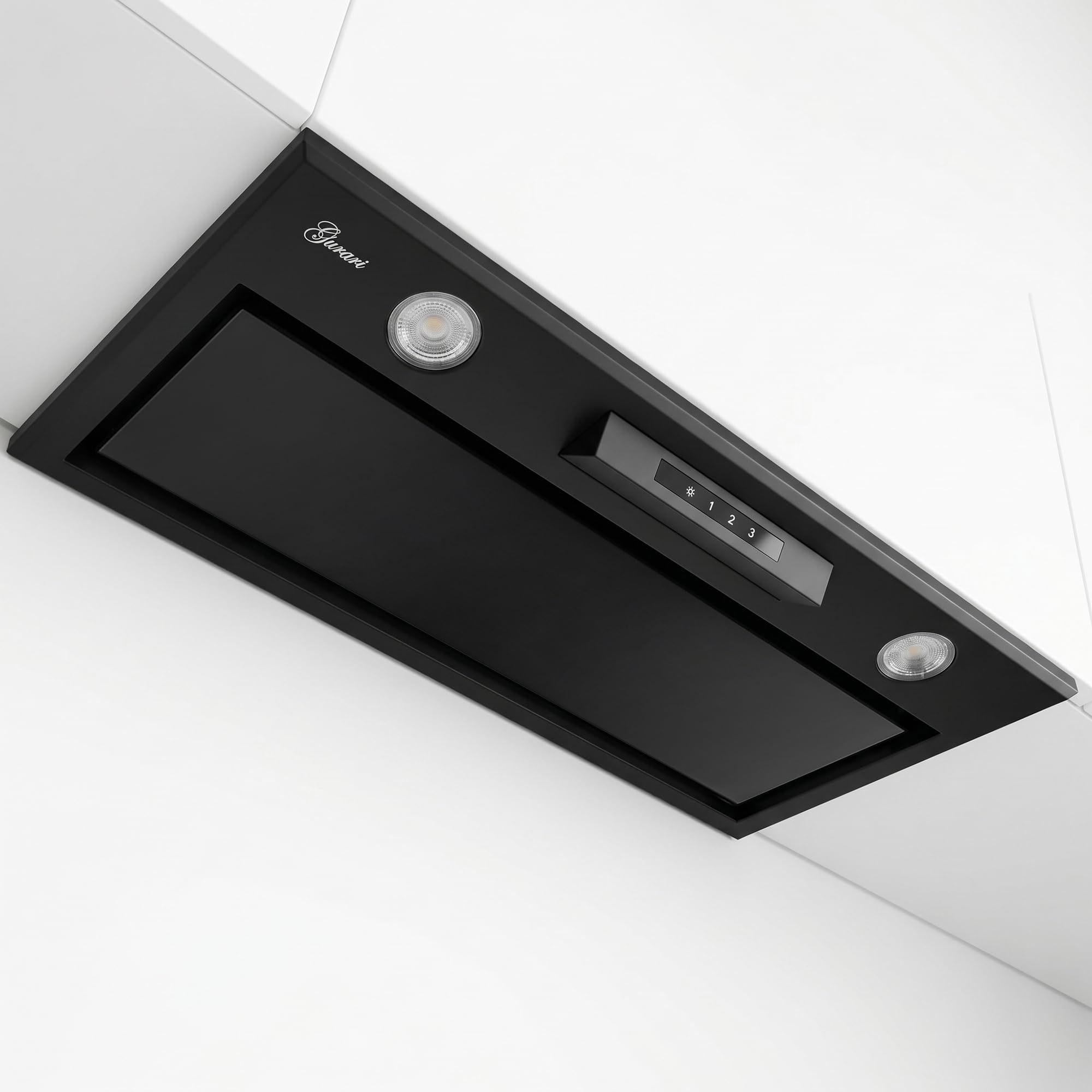 Gurari Dunstabzugshaube 70 cm GCH B 545 BL 70 PRIME Unterbauhaube Schwarz 1000 m³/h Touch Control Fernbedienung Abluft Umluft EEK A