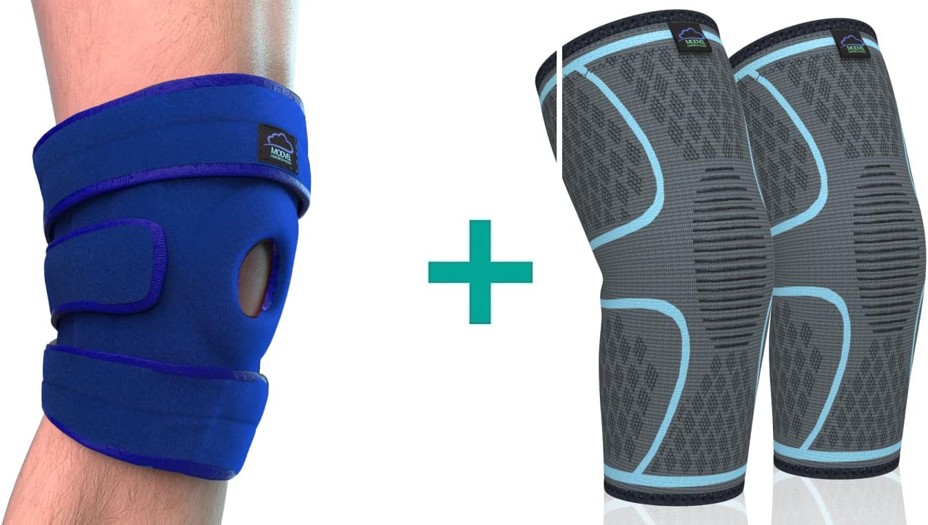 Modvel Knee Compression Sleeve Knee Brace with Side