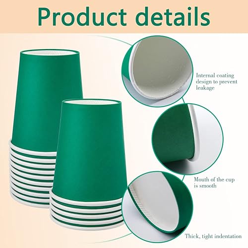 Miniatura 5 de Vasos de papel desechables de 8 onzas, 50 paquetes de tazas para beber café, tazas de papel para bebidas calientes, vasos desechables para agua,