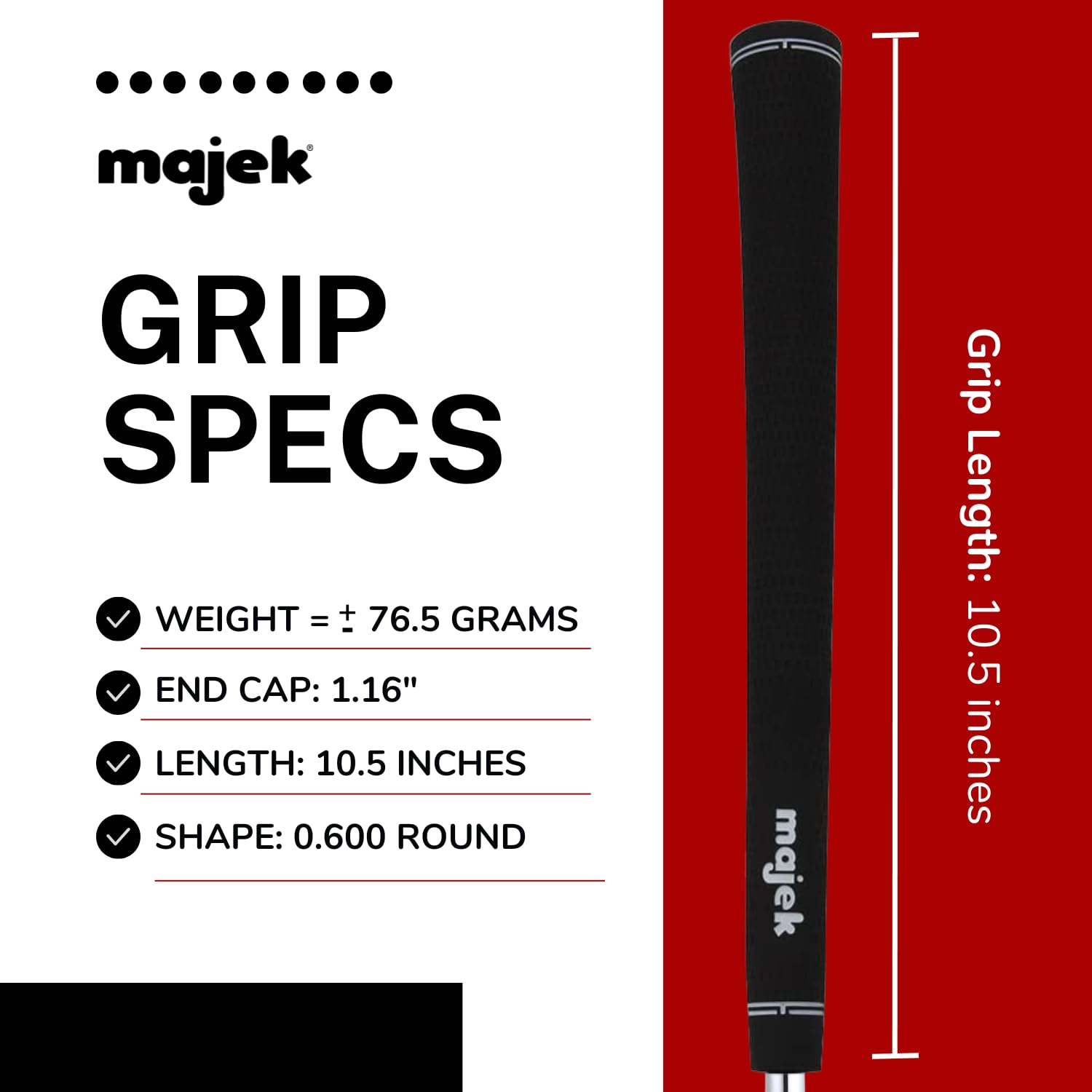 13 hombre majek Golf de terciopelo Jumbo Tamaño grande Tour Pro grips