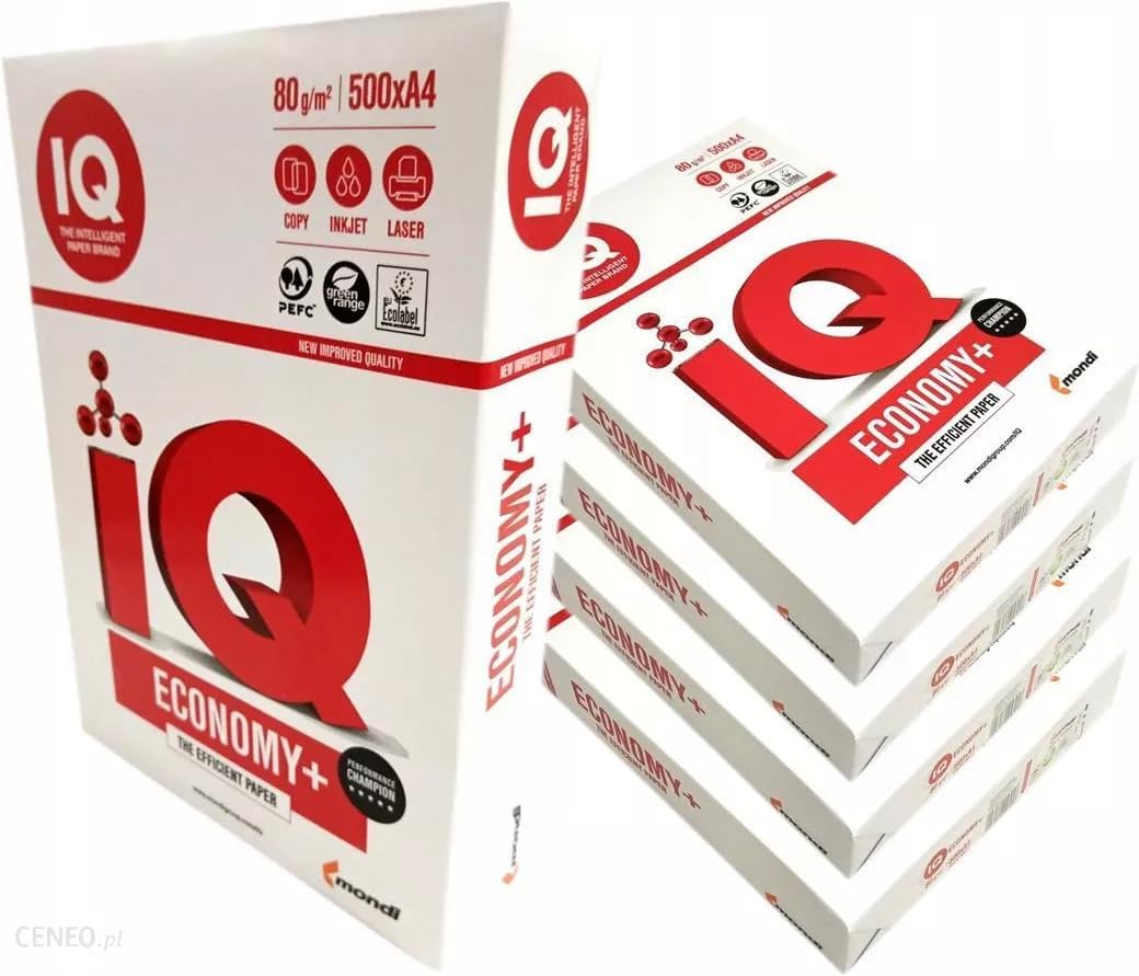 Carta per Fotocopie Mondi IQ Economy Plus Bianco - A4, 80 g/mq, Risma 500 fogli CONFEZIONE 5 PZ