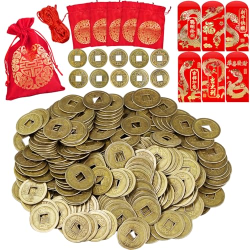 Supla 300 Pcs Chinese Lucky Coins Decorations Feng Shui...