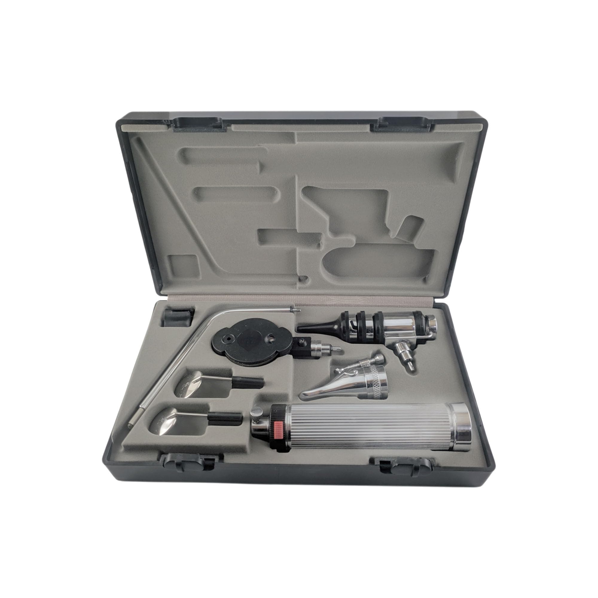 Kit de diagnóstico ENT para uso veterinario, juego completo de diagnóstico ENT con oftalmoscopio y otoscopio, espéculo de metal de diagnóstico médico, animales pequeños, kit de