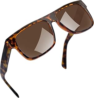 Acetato Gafas de Sol Hombre Polarizadas Cuadradas Rectangulares Marco TR90 Estilo Clásico de Moda Protección UV400