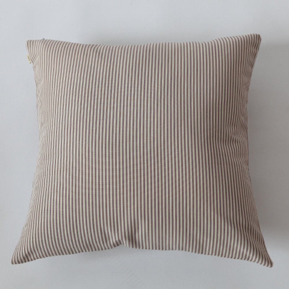 Oreiller simple Stripe Plaid en coton PP avec taie d'oreiller 60x60cm VersionB
