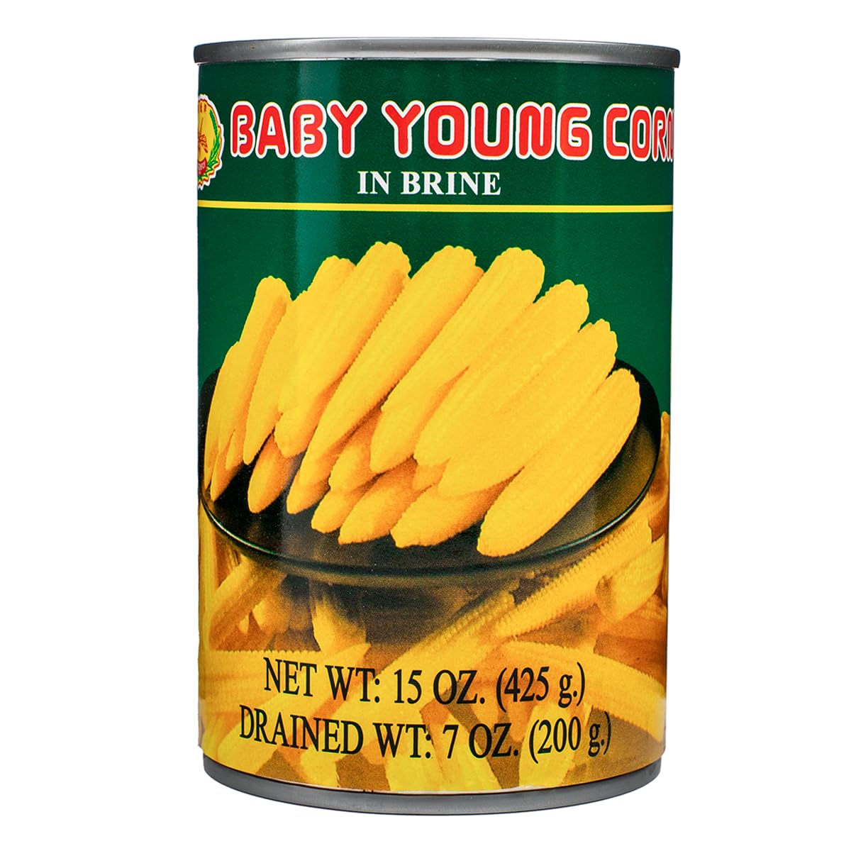 Pickled Baby Corn In Can, Baby Corn Canned In Brine (Pack of 1)