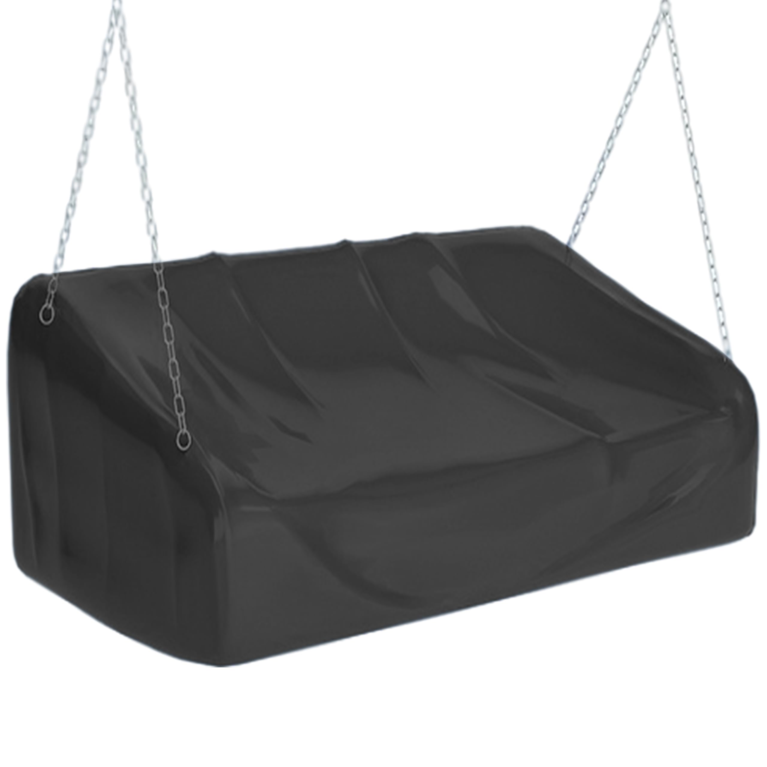 EKQSGLC Hanging Porch Swing Cover Waterproof, Outdoor Hanging Swing Cover with Seam Taped, Hanging Patio Swing Cover Oxford Cloth Windproof - Black (98 * 51 * 28/20inch)
