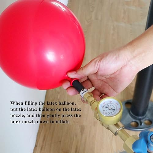 Miniatura 5 de Válvula de llenado de regulador de tanque de helio para globos con medidor