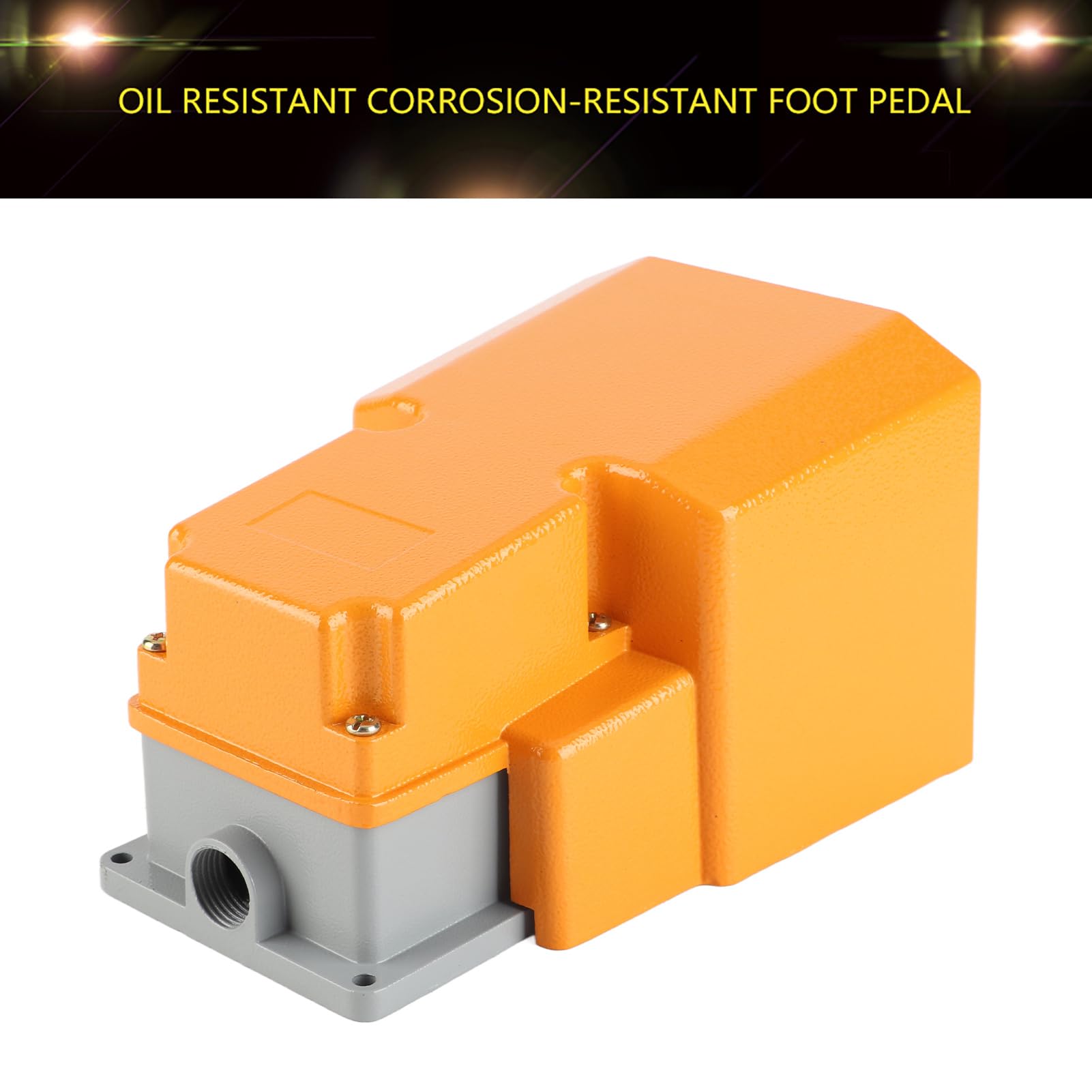 Interruttore On/off a Pedale Resistente All'olio in Lega di Alluminio 2 Pezzi 10A con Protezione, per Attrezzature per Macchine Utensili