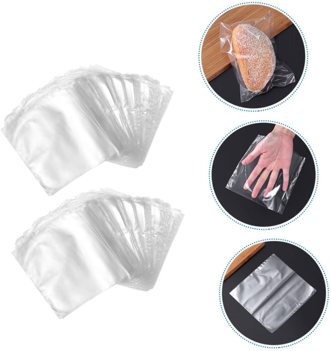 200pcs Heat Shrink Wrap Film Bags Plastic Laminating Material for Item Sealing Storage and Freshness Maintenance