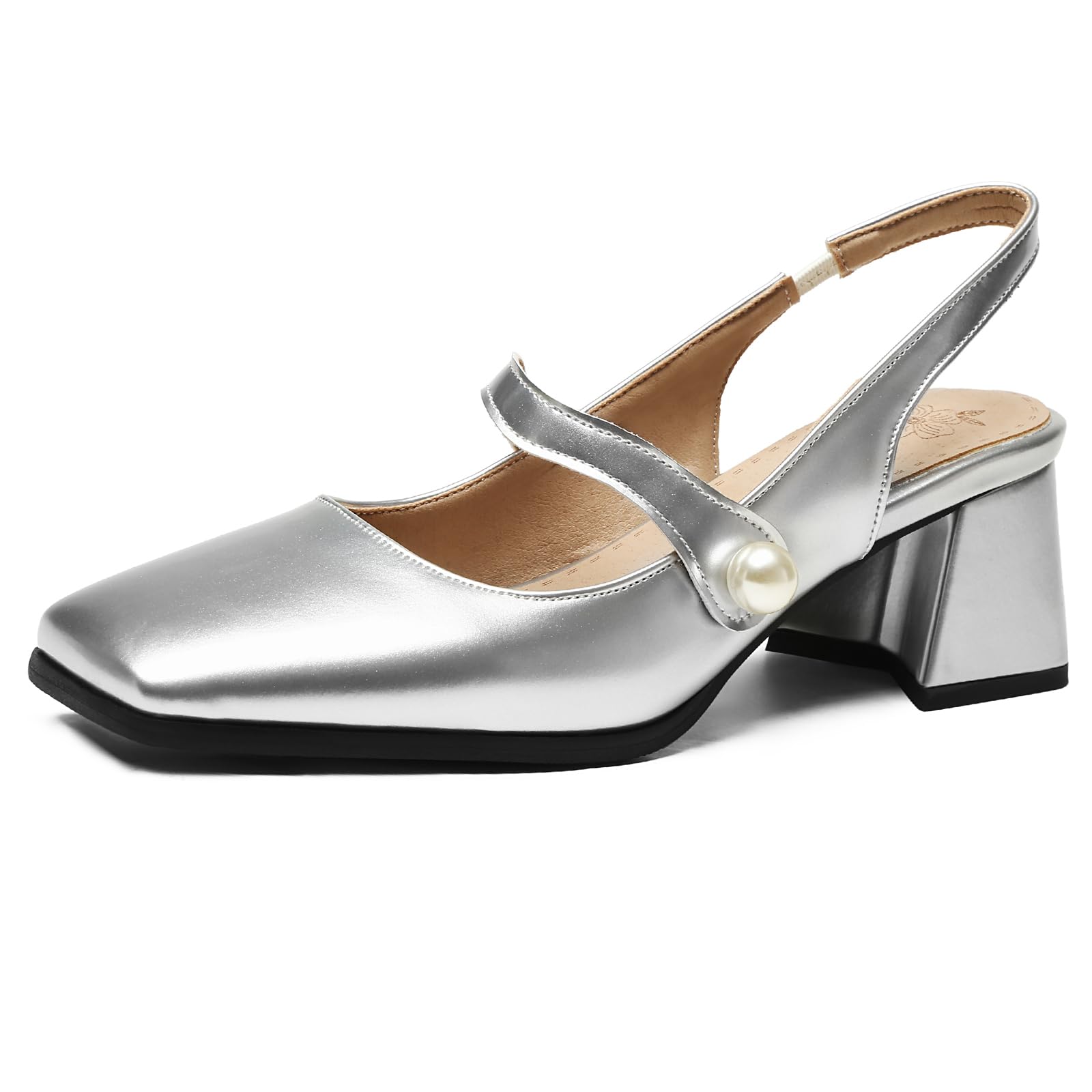 Gicoiz Mujer Punta Quadrada Moda Mary Jane Charol Boda Zapatos