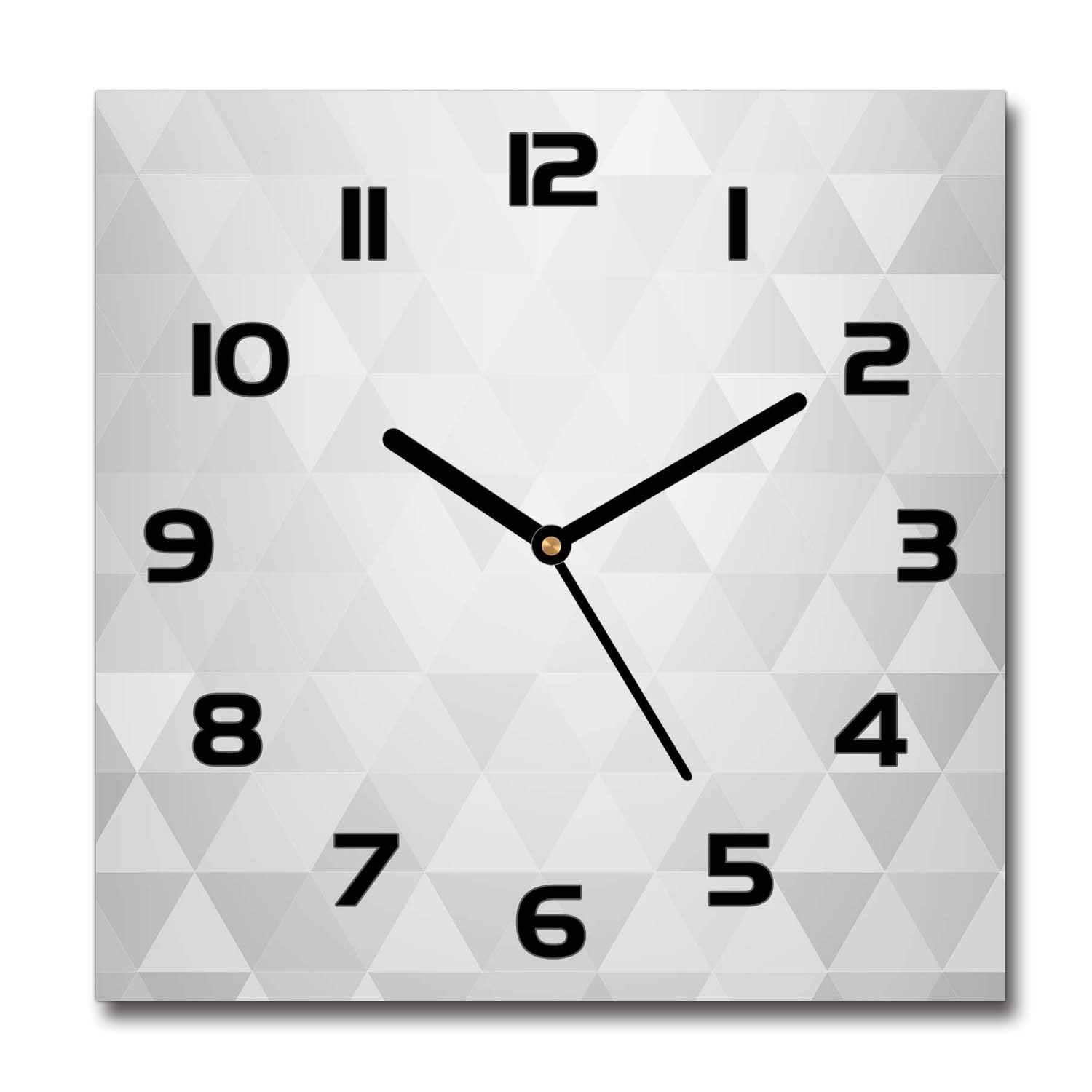 Horloge Impression Verre Sécurité Tulup 30x30 cm au Design Abstrait Moderne