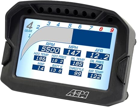 AEM 30-5601 CD-5L Carbon Logging Digital Dash Display (Non-GPS Enabled)