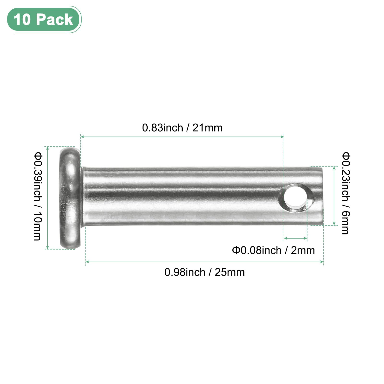 M METERXITY 10-Pack Single Hole Clevis Pins - Image 3