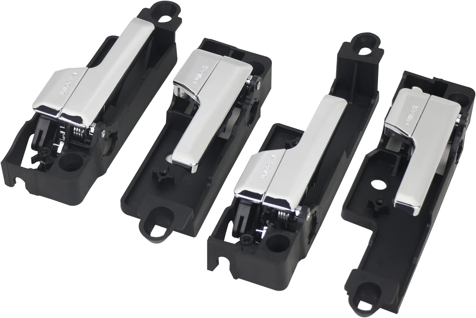 TQPONLY Front/Rear Interior Door Handle Left & Right Side (4 Pcs) Compatible with 2006-2012 Ford Fusion,2007-2012 Lincoin MKZ,2006 Lincoin Zephyr,2006-2012 Mercury Milan