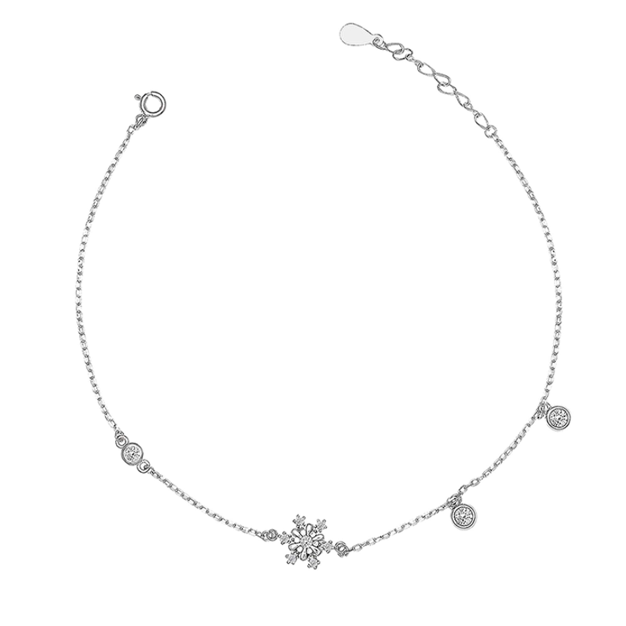 925 Silver Rose Gold Bubble Bracelet Anklet Stud Hoop Earring Nose Pin | Gift for Women & Girls