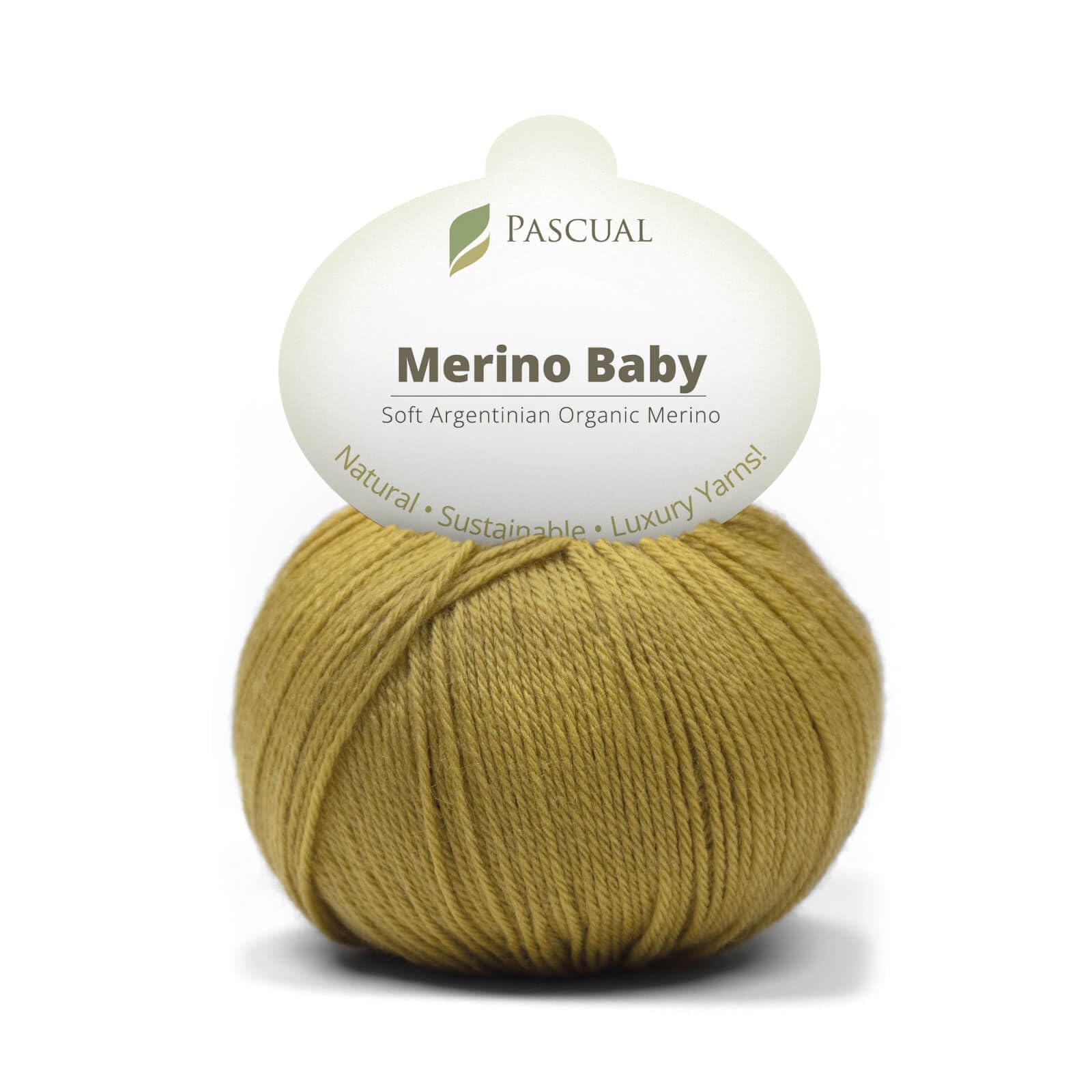 PASCUALI Merino Baby|Strickwolle aus 100% Schurwolle aus Merino, Merinowolle zum Stricken und Häkeln, SET: 4 Knäuel - 200 g, Farbe: Khaki 321
