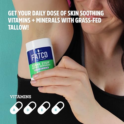 Miniatura 6 de Stank Stop All Desodorante natural con aceite de coco orgánico y sebo - Pino escocés + cilantro (1.7 oz)