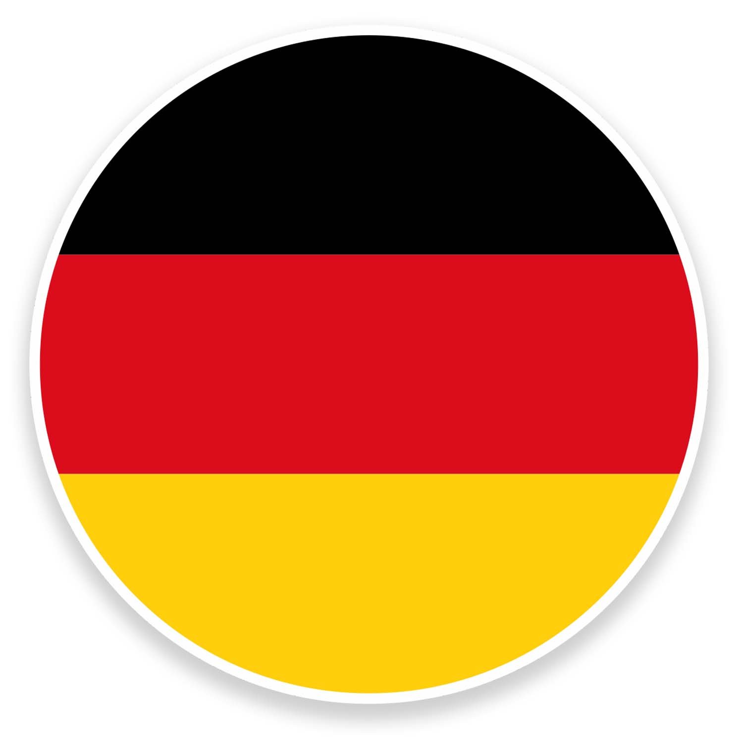 Destinationvinyl Multi 2 X 10Cm German Flag Vinyl Sticker Decal Laptop Car Germany Deutschland #9076 (10Cm Wide X 10Cm High)