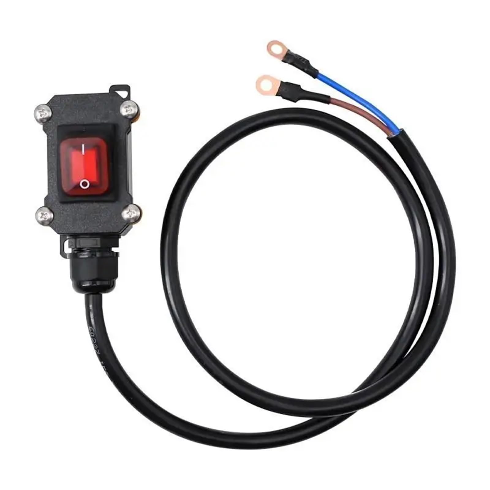 Interruptor de alimentación for motocicleta, interruptor de desconexión de batería, 30/50/100cm, 12V/24V, aislador de corte de energía resistente al agua(50cm)