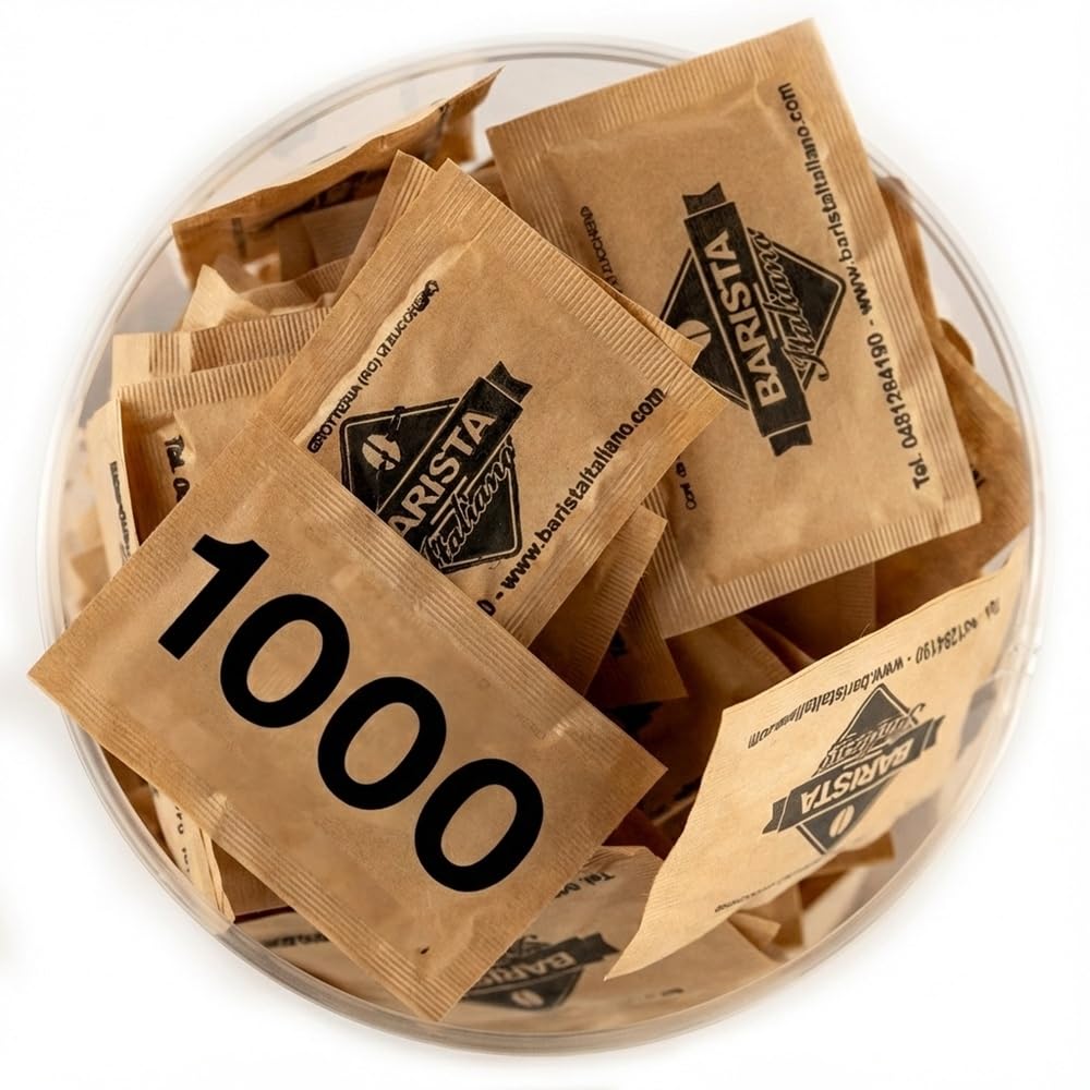 Barista Italiano - 1000 Sachets de Sucre de Canne de 4g | Sucre de Canne en doses individuelles