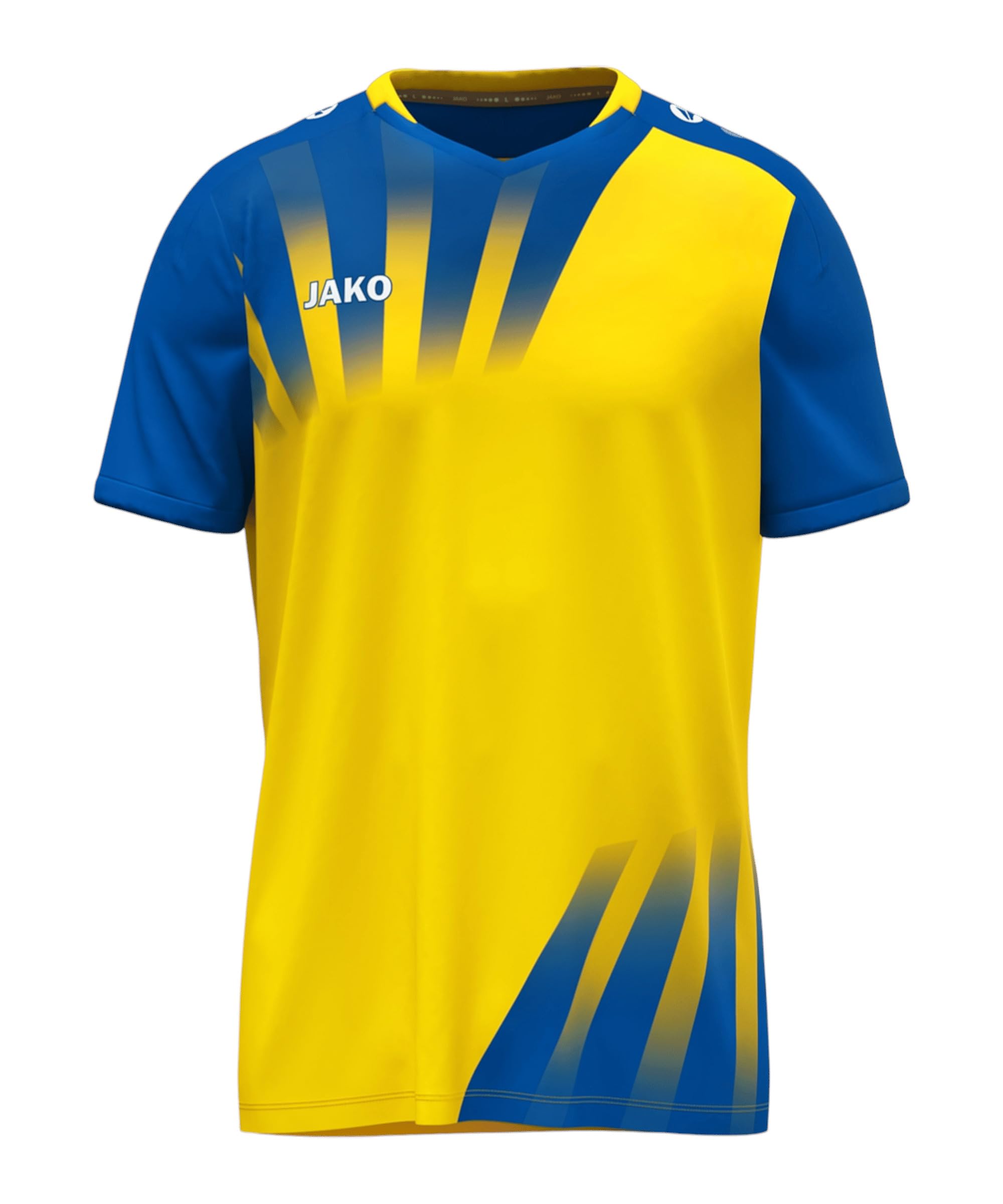 JAKO Unisex Vintage Short Sleeve Jersey, Yellow/Royal, L