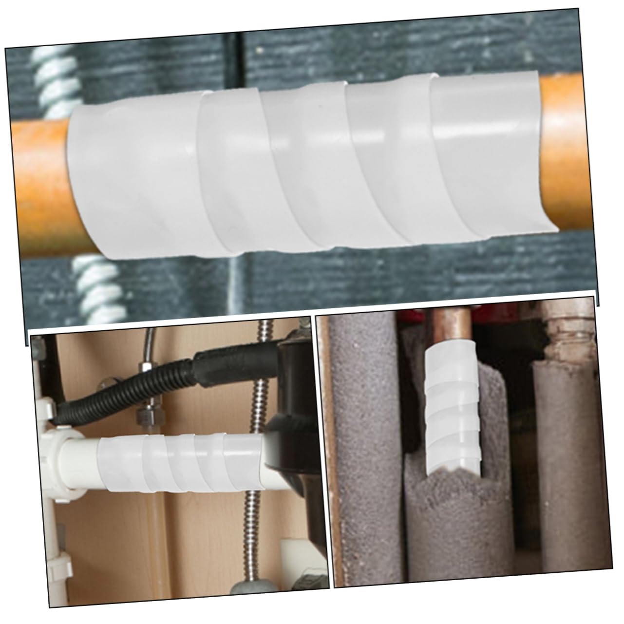 Artibetter 5 ensembles Ruban Adhésif Étanche En Vinyle Pour Conduits Résistant Imperméable Blanc Adhésif Pour Fenêtre Amovible Réparation Colle Fine Fuite De Plomberie 2 rouleaux*5