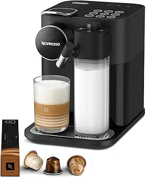De'Longhi Nespresso Gran Lattissima EN640.B, Cafetera Automática, Cafetera de Cápsulas Monodosis, Leche Espumada Automática, Presión 19 Bares, Cappuccino, Latte, Sofisticado Negro Oscuro