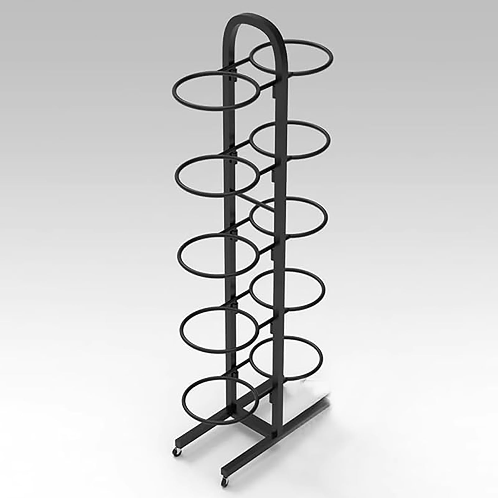 Supporto per palla da yoga, carrello da palestra portatile, supporto per attrezzatura sportiva, design salvaspazio per studi e centri fitness