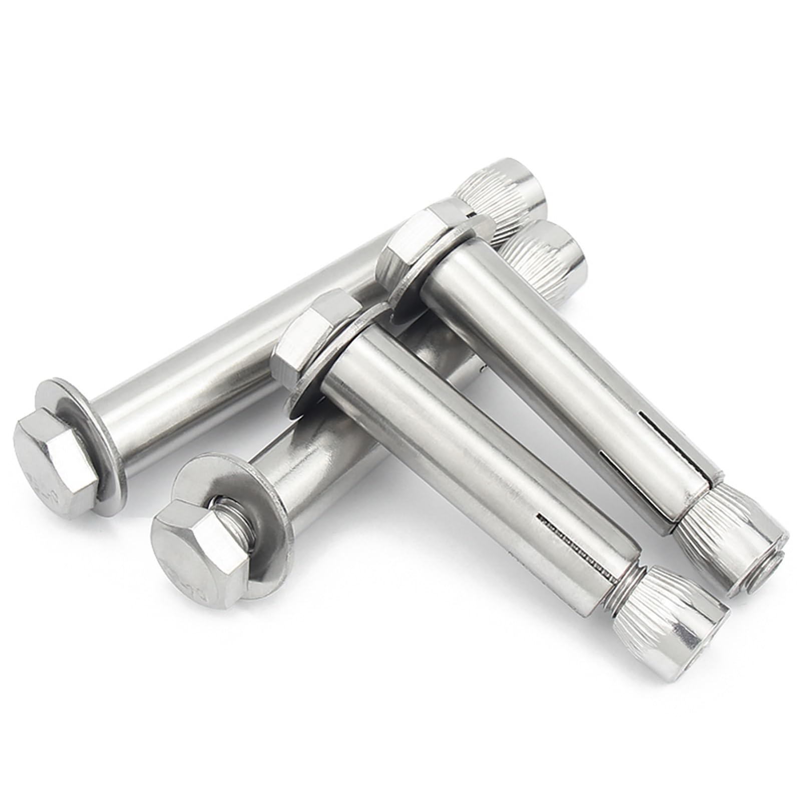 Perno de expansión M6 M8 M10 M12 304 de acero inoxidable externo hexagonal de expansión para hormigón (M10 x 90-10 piezas)