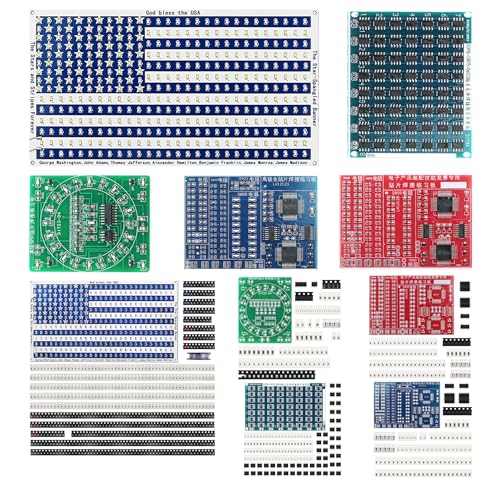Yidab 5in1 DIY Soldering Practice Kit Large USA Flag, SOP8