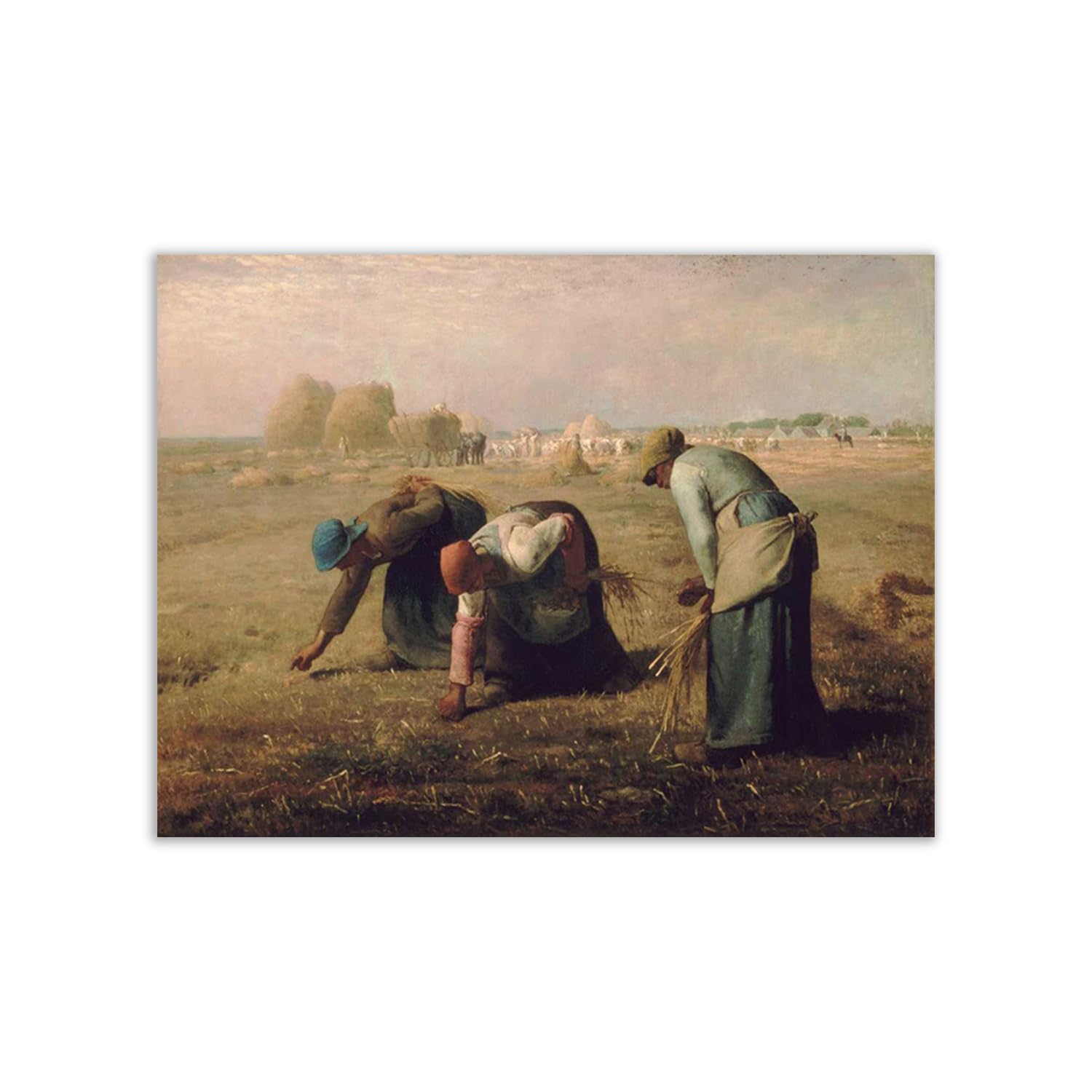 Jean-François Millet Les Glaneuses grand poster art salon authentique