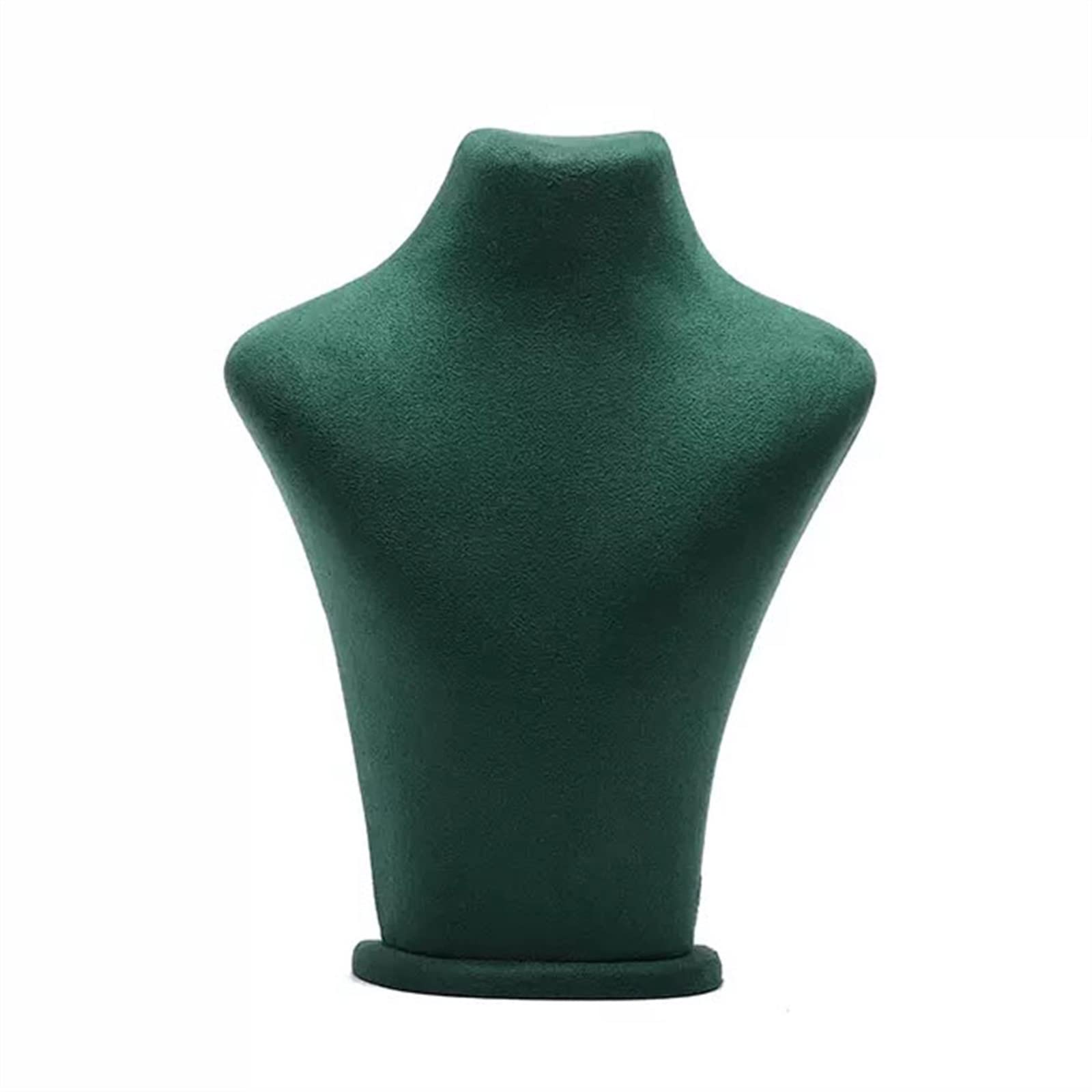 LLXYWJ Schmuckständer, eleganter 3D-Halsketten-Schmuckständer aus grünem Samt, Modell-Büstenständer für Zuhause und Geschäft, Halsketten-Anhänger-Schmuckständer (eine Farbe).
