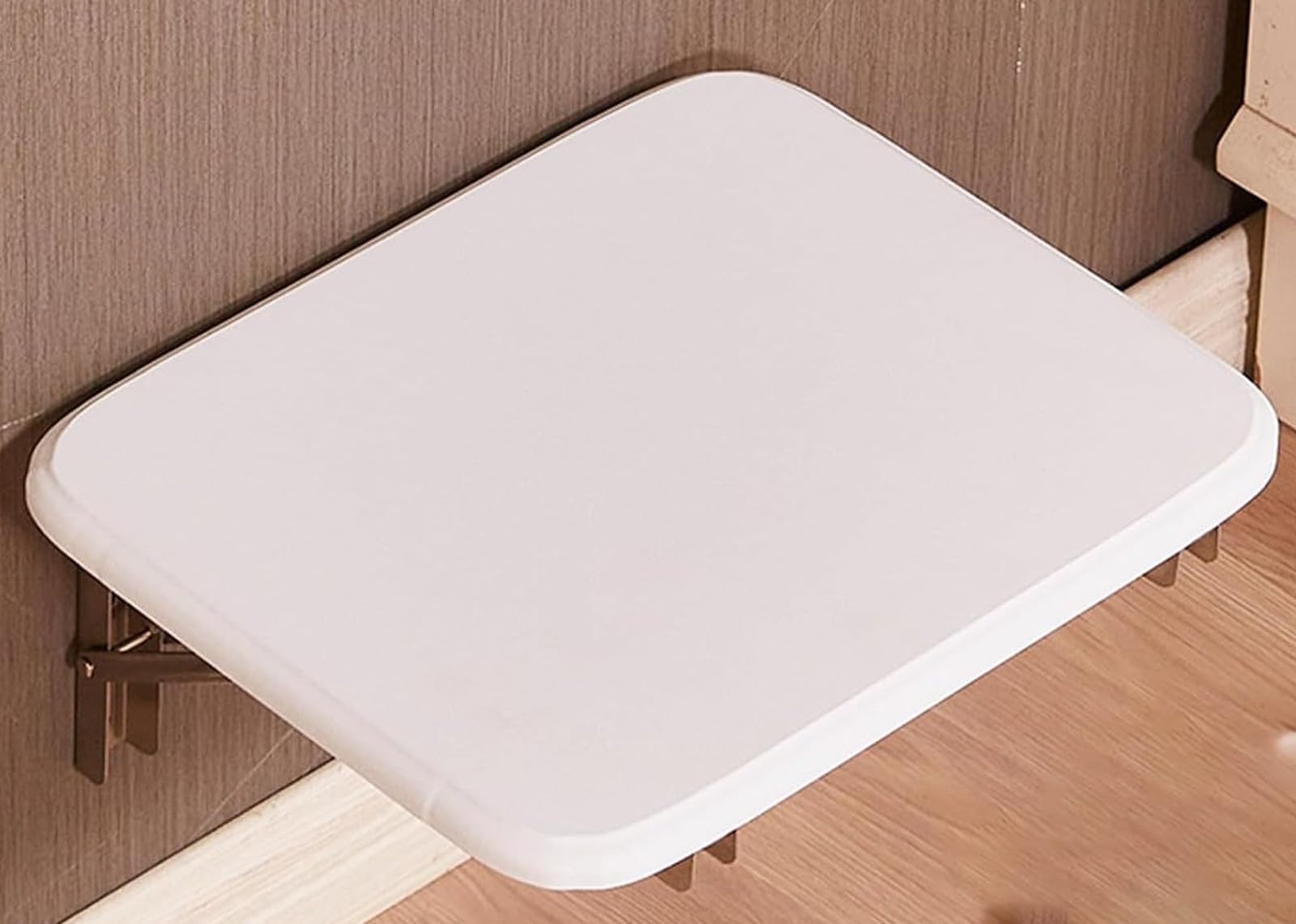 GDMDPTE Wall-Mounted Folding Stool Space-Saving Invisible Shoe Change Bench Multifunctional Entryway Chair Compact Shower Seat (White)