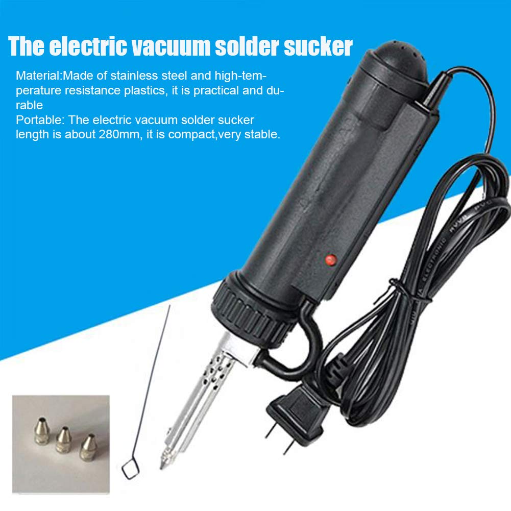 Aspiradora de soldadura eléctrica, 30 W, 120 V, herramienta portátil de reparación de hierro, bomba de desoldador, herramientas de soldadura de hierro, herramientas de succión automáticas
