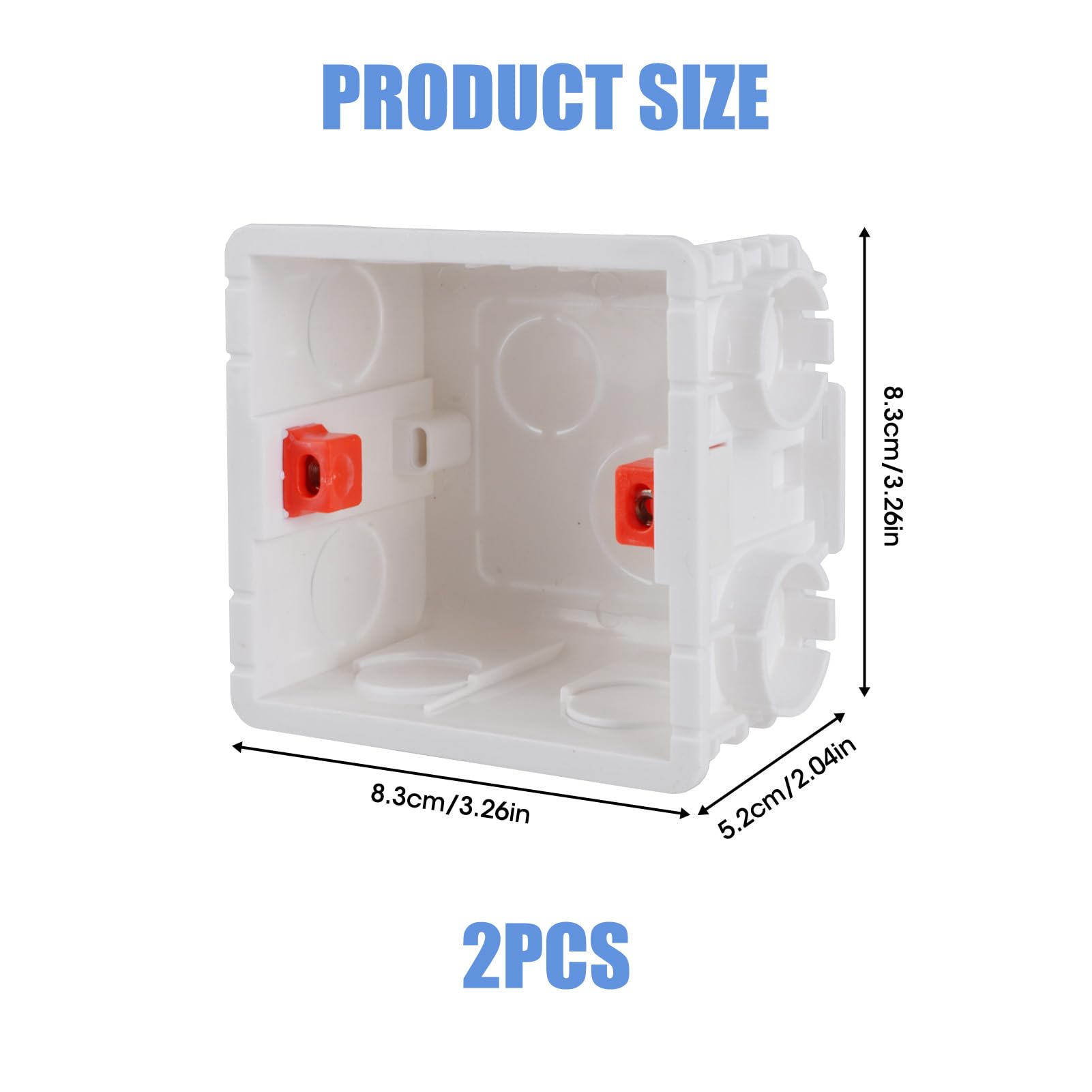 2 Gang Surface Mount Back Box Pattress 2Pcs, Pattress Box - Image 2
