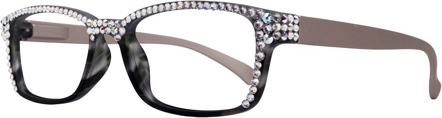 NY FIFTH AVENUE Olivia, Reading Glasses For Women Adorned W (Clear) Genuine Crystal