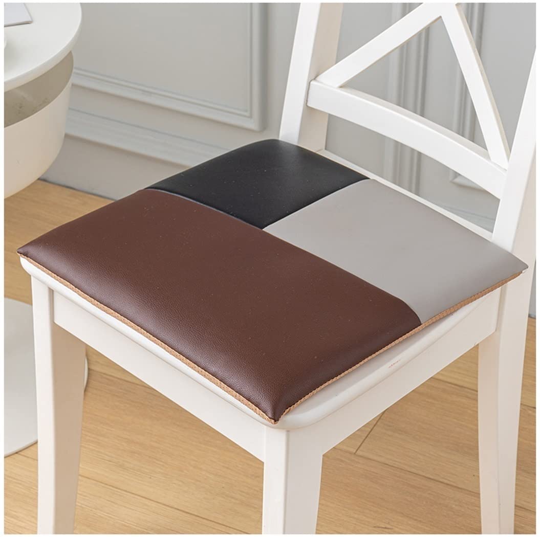 Eetkamerstoel Kussen, 1/2/4 Pakjes PU Lederen Zitkussen, Eetkamer Hoefijzer Stoelkussens, Waterdichte Zitkussens, 43 * 40CM (Color : Black, Size : 43 * 40cm*2packs