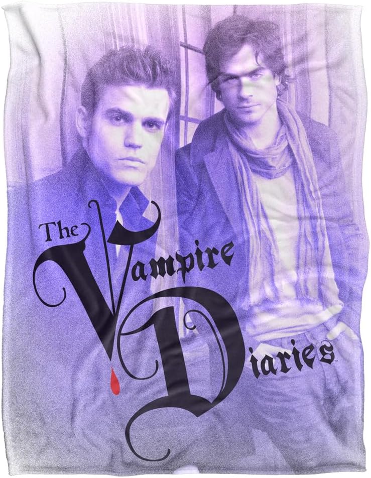Vampire Diaries Blanket, 60"x80" Stefan and Damon Silky Touch Super Soft Throw Blanket