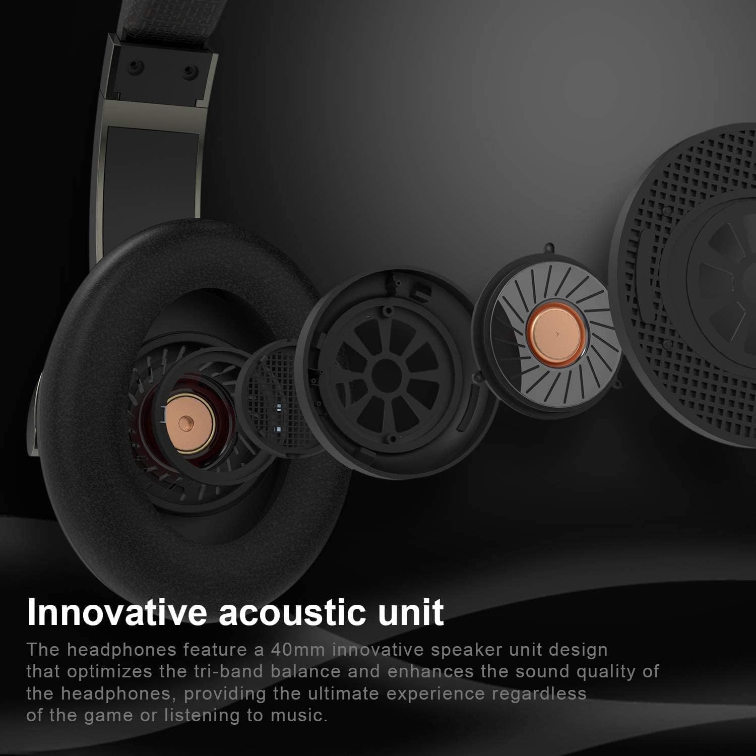 Innovative Acoustic Unit in Mersoco BR698 Headphones