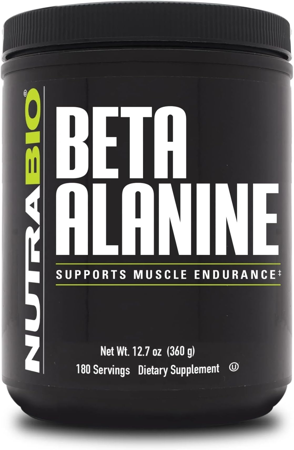 NutraBio Beta Alanine Pre-Workout Supplement - Beta Alanine Powder- 360g Powder