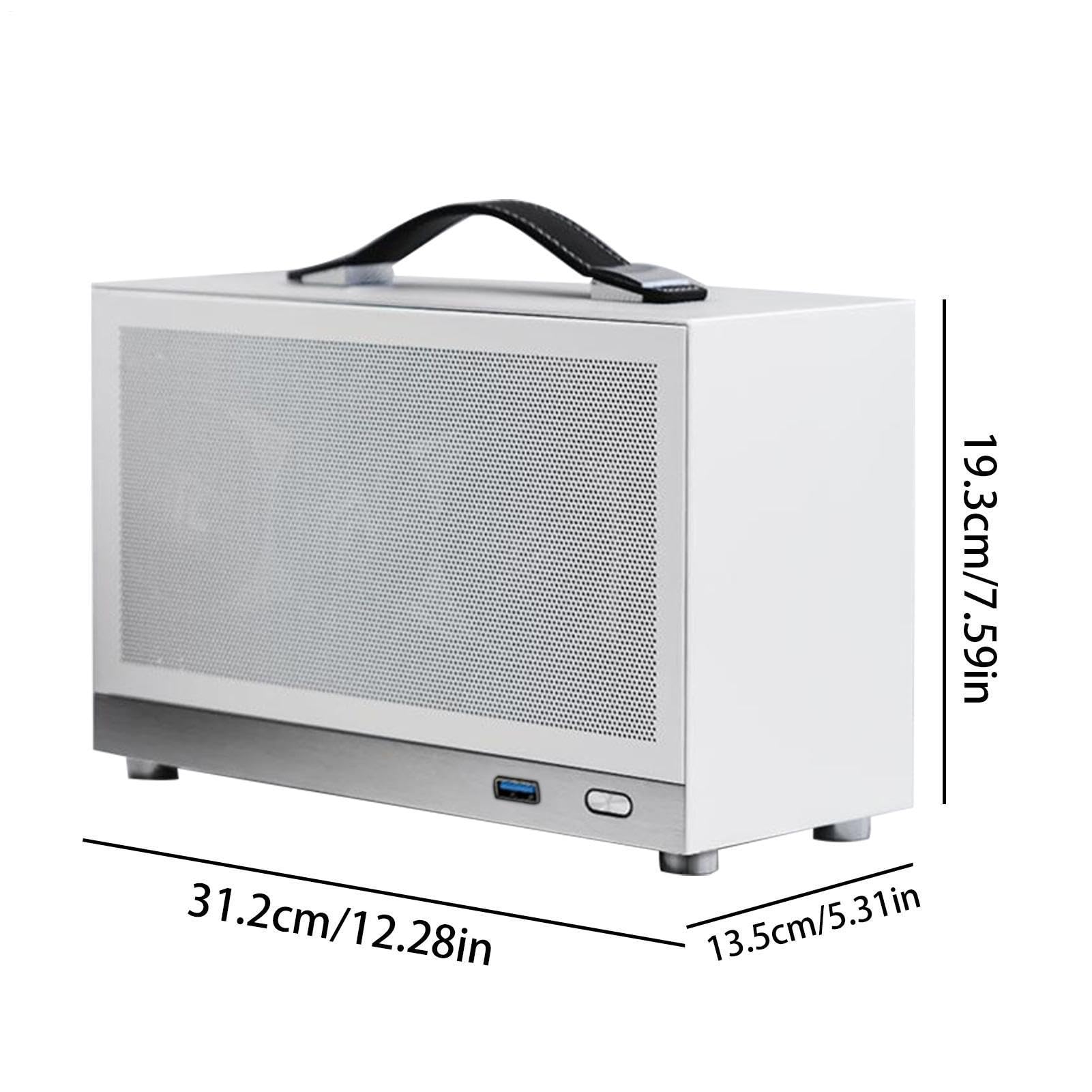 Custodia per computer portatile ITX PC Computer Case Valigia in lega di | da studio aperto in lega di alluminio per giochi e uso domestico